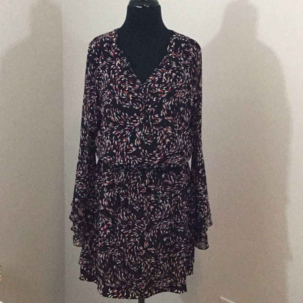 White House Black Market Chiffon Ruffle Sleeve 10